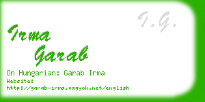 irma garab business card